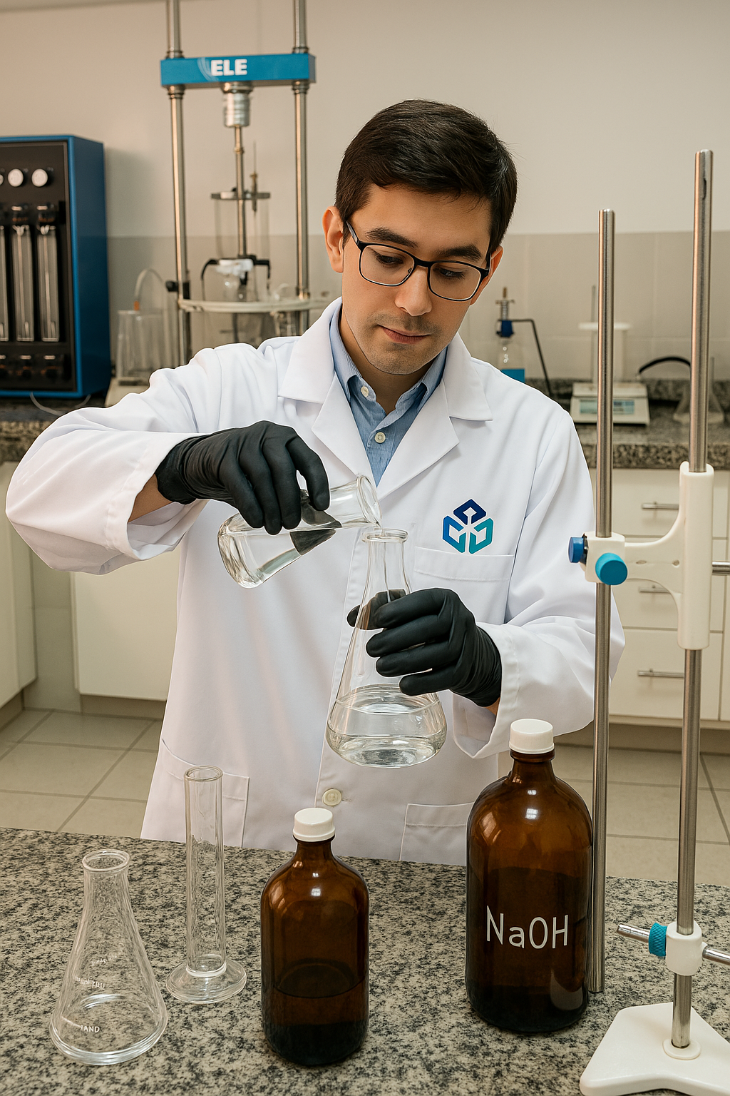 Técnico de ILTEC realizando un ensayo en laboratorio